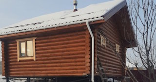 Баня из оцилиндрованного бревна под ключ в Йошкар-Оле - от 137059 рублей